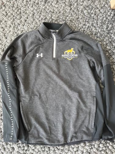 Mad Dog National Team Black Men's Large Under Armour Jacket (New)1/4 zip