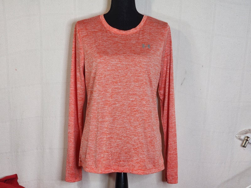 Under Armour HeatGear Tech Racer Red Long Sleeve Loose Fit Tee Size M (New)