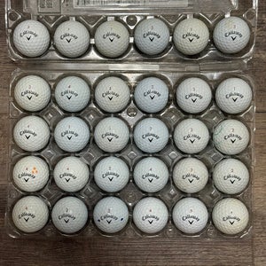 30 Callaway Chrome Soft Golf Balls - 4A Good Condition