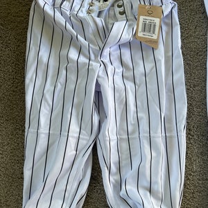NWT EvoShield Knicker Game Pant Adult Small White w/ Black Pinstripes