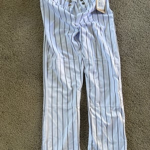 NWT EvoShield Salute Relax Game Pants Adult Small White with Black Pinstripes