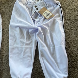 NWT EvoShield Knicker Game Pants Adult Small White with Black Piping