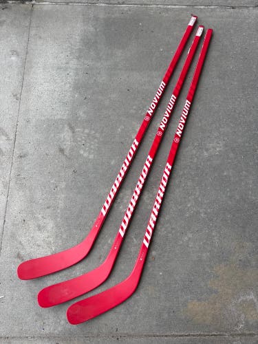 Red Junior Warrior Novium SP Hockey Stick Right Handed W88 40 Flex (New) | 3 PACK