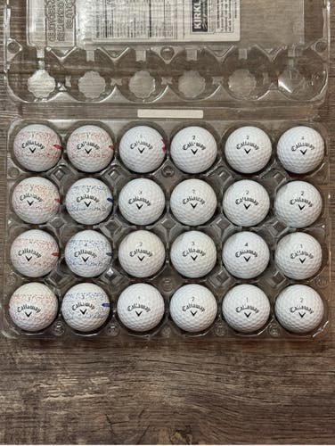 24 Callaway Supersoft Golf Balls - 5A MINT COMDITION, Some with Splatter 360