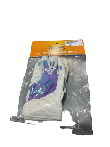 Used Mizuno BB/SB Batting Gloves White SM 11834-S000049787