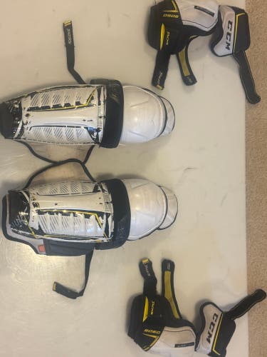 Junior Medium CCM Tacks Elbow Pads & CCM AS1 12” Shin Guards (Used)