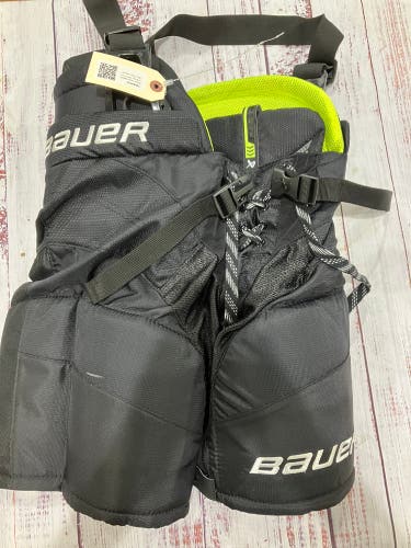 Black Junior Medium Bauer HP Pro Hockey Pants (Used)