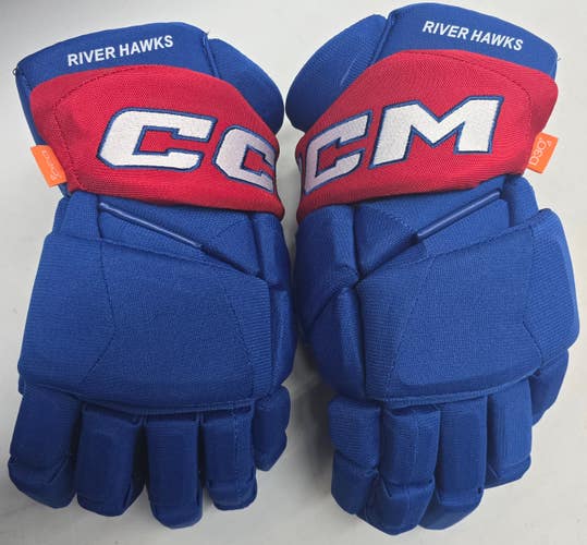 CCM Jetspeed Pro Stock Custom Hockey Gloves 13" UML NCAA NEW (15468)