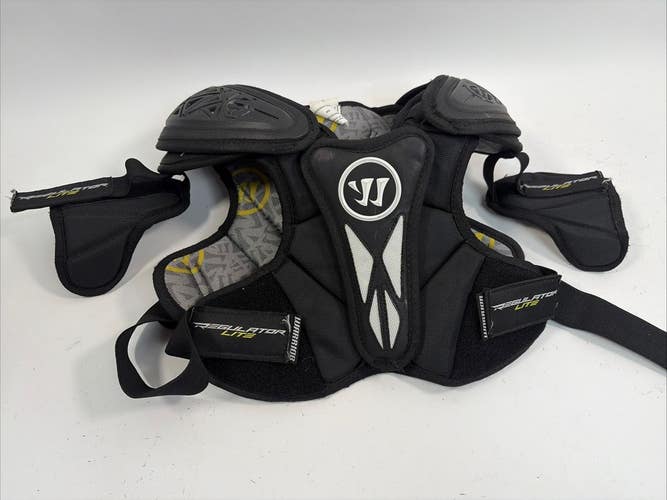 Warrior Regulator Lite Lacrosse Shoulder Pads, Small, Black
