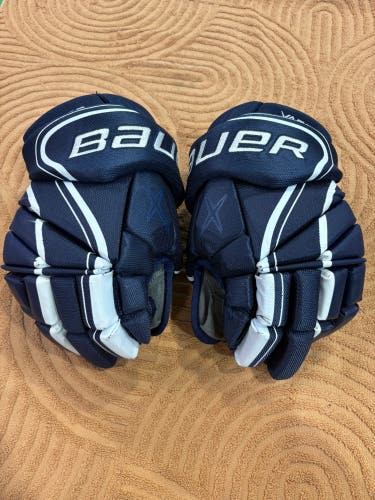Blue Senior Bauer Vapor LTX Pro Gloves 14" (Used)