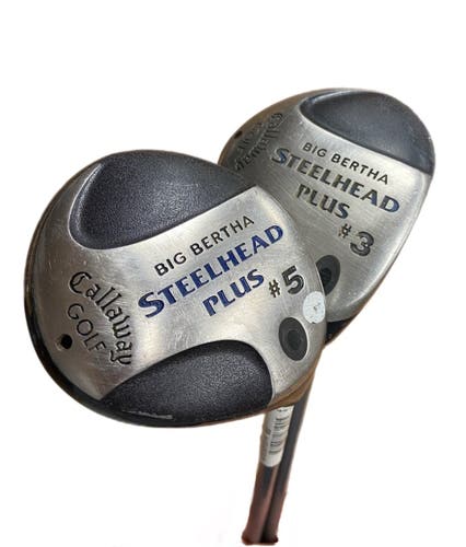 2001 Callaway Steelhead Plus Fairway Wood 3 & 5 Graphite Shaft One Reg One Stiff
