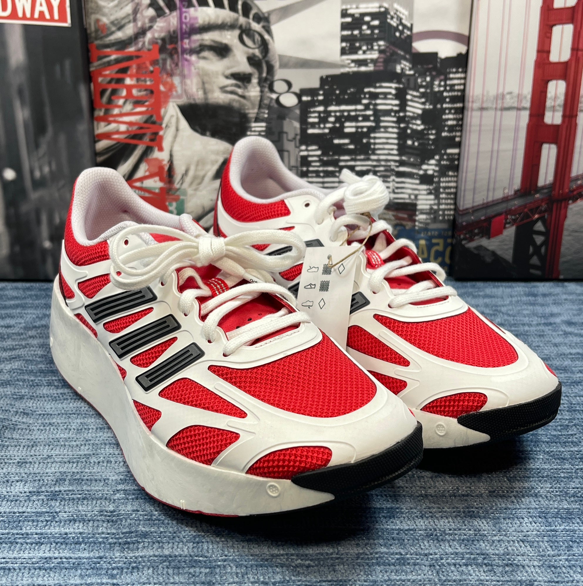 adidas Adizero Aruku Lace Up Red White Sneakers Shoes JI0308 Mens Sizes Adidas Adizero Aruku – Oneness Boutique main image 4
