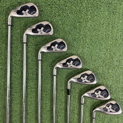 READ Callaway X18 X-18 Iron Set 4-PW Uniflex Steel Left Handed +1/2 Long
