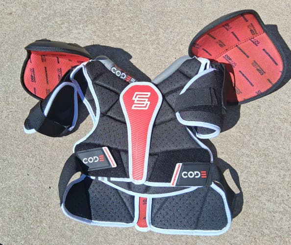 Small Senior Sher-Wood Code 3 Shoulder Pads (New)