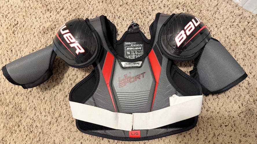 Large Youth Bauer Lil Sport Shoulder Pads (Used)