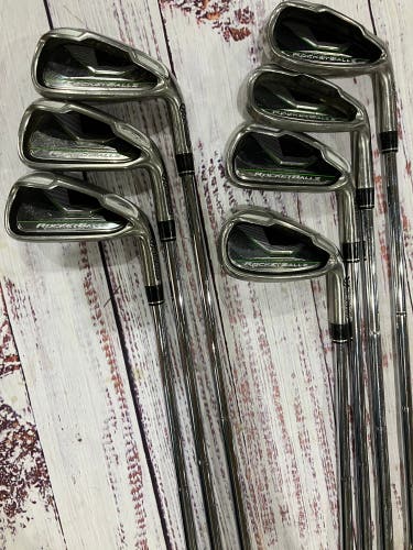 Men's TaylorMade Rocketballz HL Iron Set RH Stiff Flex (Used)
