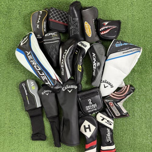 Lot 18 Golf Club Headcovers Driver Hybrid Putter Ping Callaway Titleist PXG Rife