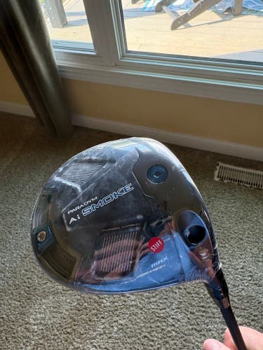 Men's 2024 Callaway Paradym AI Smoke Max Right Handed Driver Stiff Flex 9 Loft Graphite Shaft (New)