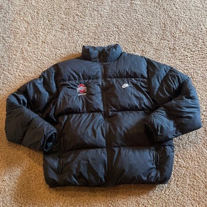 Nike Ohio State Hockey Player Issued Puffer Jacket Black Size L Rare Team Exclusive