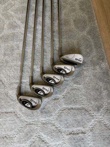 Men's 2002 Ping i3 + Right Handed Iron Set Stiff Flex 5 Pieces Steel Shaft (Used)