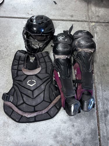 Black EvoShield Catcher's Set (Used)