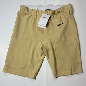 Gold Men's Large Adult Nike Men's Vapor Untouchable Football Tights Practice Shorts CW3972-783 (New)