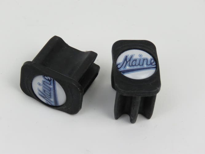 Maine Black Bears NCAA College Team Issued Pro Stock Hockey Stick End Cap (1 pair)
