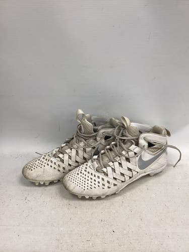 Used Nike LAX Cleats Mens White Senior 9.5 11851-S000046138