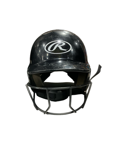 Used Rawlings BLK HELMET 6 1/4- 6 7/8 Batting Helmet w/Mask Black XS 11834-S000049160
