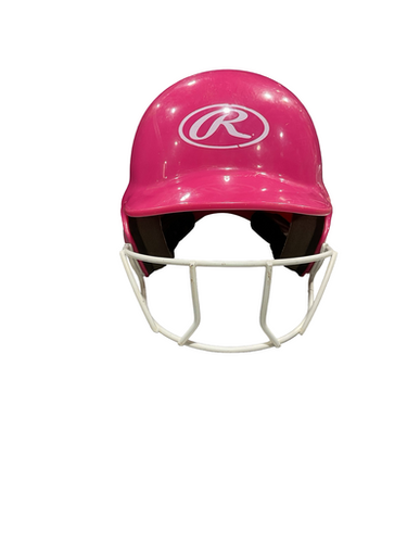 Used Rawlings PINK W/ MASK Batting Helmet w/Mask Pink One Size 11834-S000049213