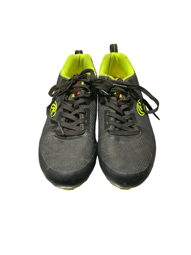 Used Rawlings COOLFLO BB/SB Cleats Black And Green Junior 02.5 11834-S000049294