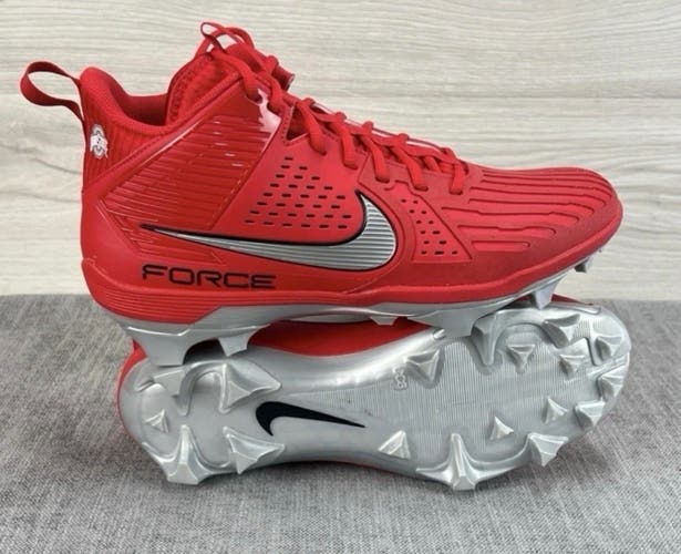 Men Size 11.5 Nike Force Savage Pro 3 Football Cleats PE Ohio State Player Exclusive