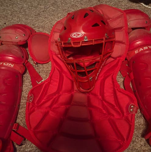 Red Easton Catcher's Set (Used)