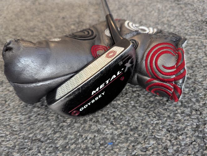 Odyssey Metal X 9 Putter with orig pistol grip and putter cover