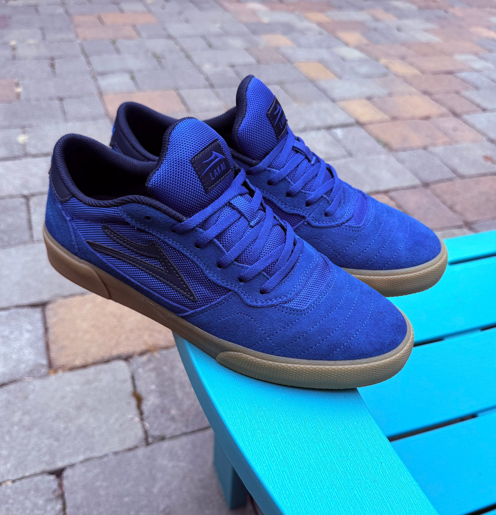 Lakai Limited Footwear Cambridge Blue Suede Men display picture 3