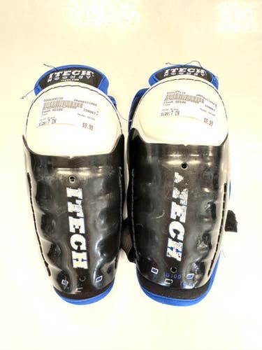 Used Itech SG100 Youth Shin Guards Black 7" 11860-S000308110