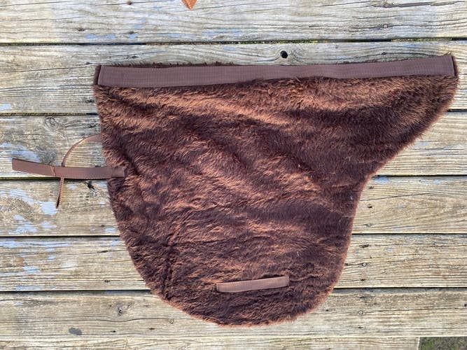 Brown double faced fleece Australian saddle pad