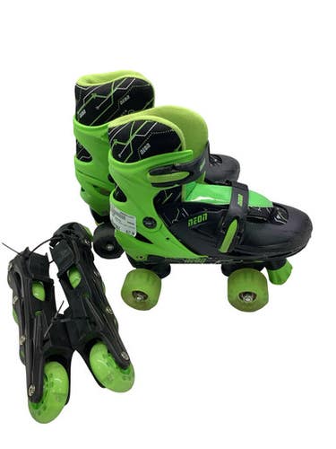 Used NEON QUAD SKATES Child Roller Quad Skates Black Adjustable 11347-S000268187