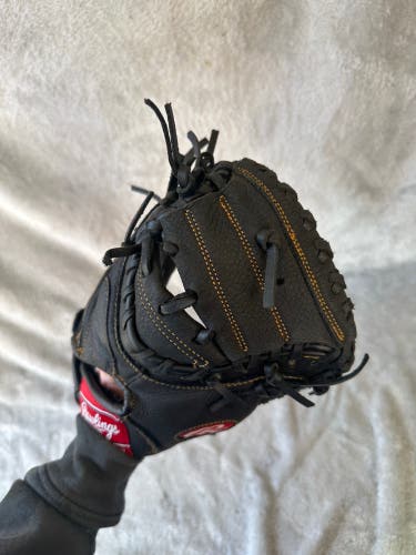 Partial relacing **Black Rawlings Renegade RH Catcher's Baseball Glove 32.5" (Used)