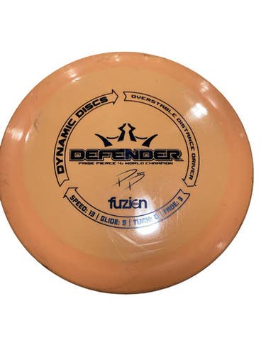 Used Dynamic Discs DEFENDER Disc Golf Driver Orange 11347-S000268146