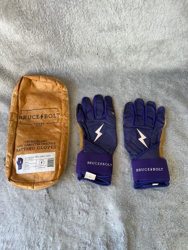 Purple XL Bruce Bolt Batting Gloves (Used)