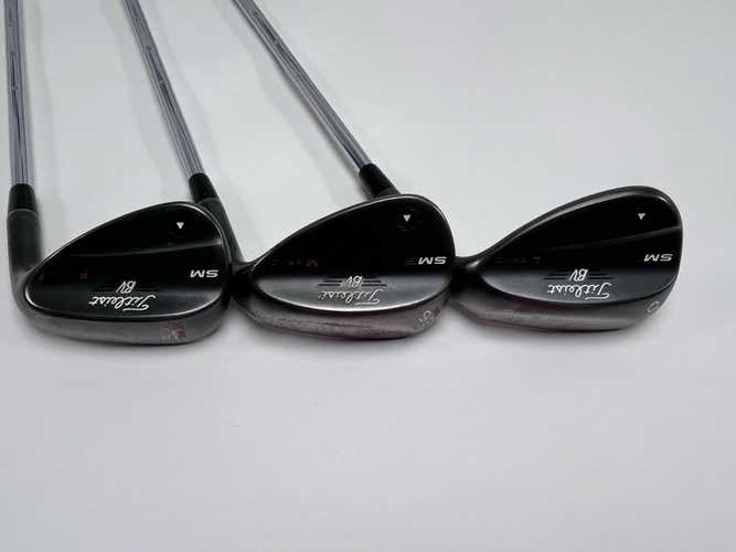 Titleist Vokey SM6 Jet Black Wedge Set 52* 8 56* 8 60* 4 X100 X-Stiff Steel RH