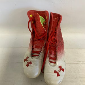 Used Under Armour HIGHLIGHT Adult FB Cleats Red Senior 11.5 11823-S000038744