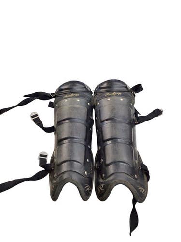 Used Rawlings ULG Catchers Leg Guards Black Junior 11760-S000091096
