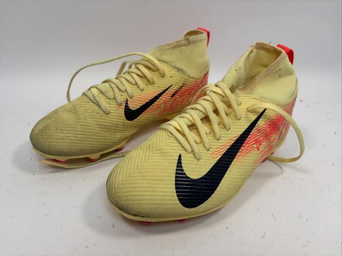 Nike x Kylian Mbappe Mercurial Superfly 10 Club Soccer Cleats, Size 2.5Y, Yellow