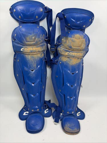 Champro CG100RY Catchers Leg Guards, 16", Blue
