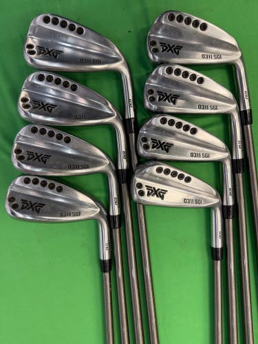 Men's PXG 0311 P GEN2 Chrome Iron Set Right Handed Regular Flex Graphite Shaft (Used)