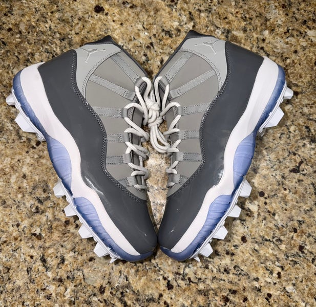 1/1 Custom Molded Nike Cool Gray 11 Baseball Cleats Size 11 Brand New