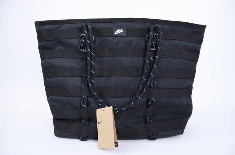 Nike Sportswear RPM Tote (26L) Black White Cord Zipper Bag Travel FJ0439-010 NWT