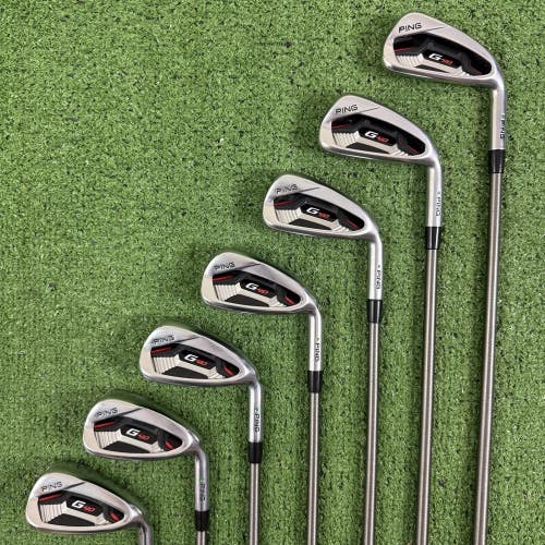 Ping G410 Iron Set Green Dot 5-PW UW Steelfiber i95 Regular Flex +1/2 Long